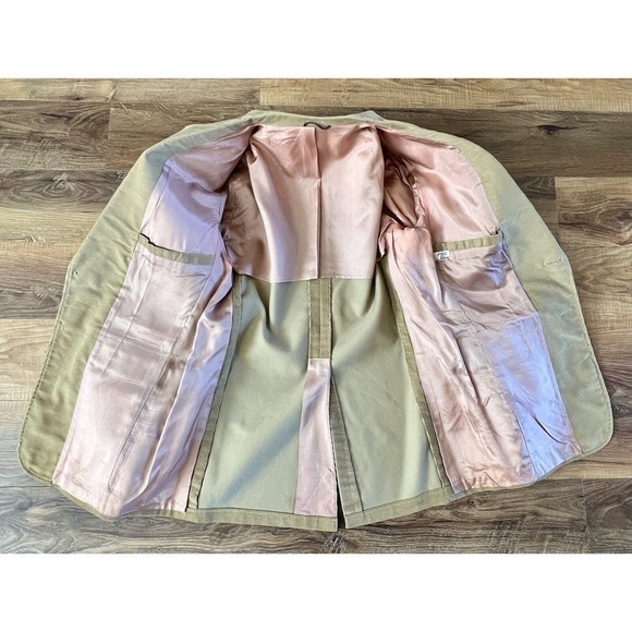 VINTAGE CORDUROY Mens Khaki Two Button Sport Coat Suit Jacket/Blazer,36 - Picture 7 of 15